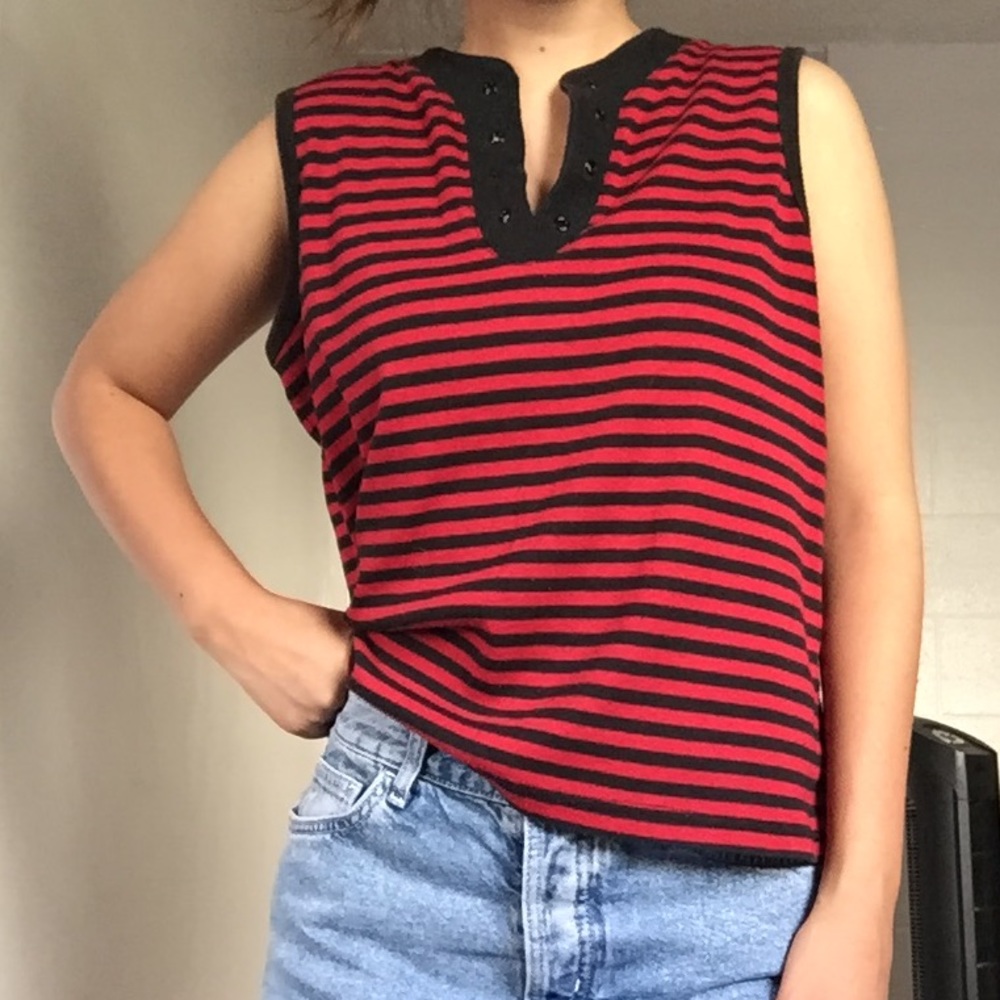 Red Striped Tank Shirt❤️